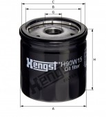 Lọc dầu Hengst Honda; Acura. Mã Hengst H90W15