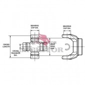 Chữ thập các đăng Freightliner, International Mã Meritor: CP103X