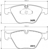 Má phanh trước BMW Series 3 E90. Mã BMW: 34116780711. Mã Hella: 8DB355013-931